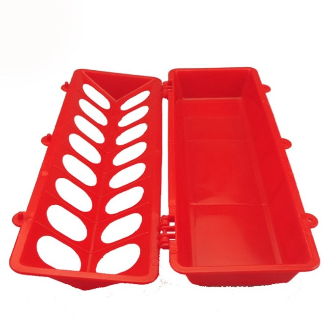 Feeding trough for chickens and pigeons